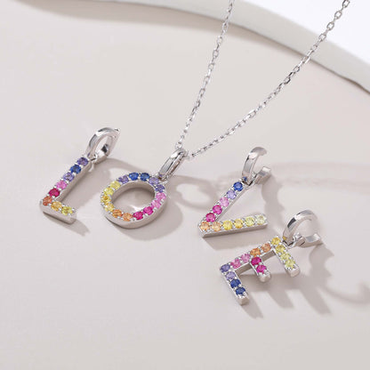 Vibrant Lab-Grown Sapphire "V" Pendant | Sterling Silver Initial Necklace